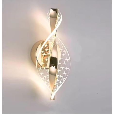 Moderne schwarze und goldene Acryl-Wandleuchte, dekorative Beleuchtung für Schlafzimmer, Flur, Inneneinrichtung (Gold-Star) (1/4)
