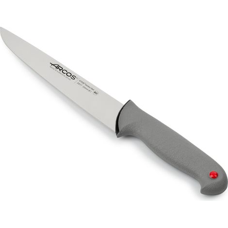 Coltello da macellaio Arcos Colore - Prof 241700 in acciaio inox Nitrum e mango ergonomico Lama in polipropilene e 20 cm, coperchio del display