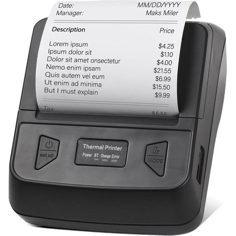 Thermal Receipt and Label Printer, 3 Inch, 80mm (1/2)