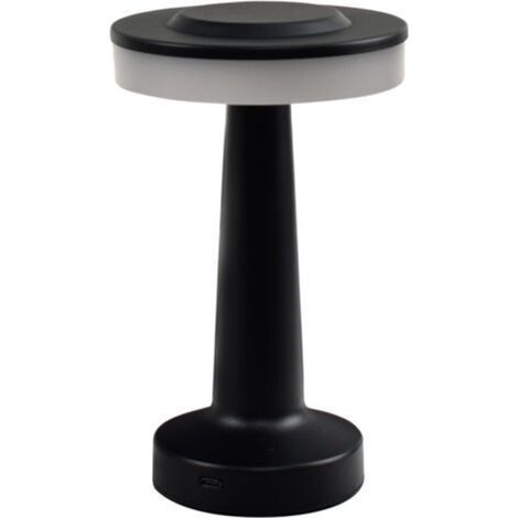Lampe de bureau LED sans fil, noir mat, 12,5 x 12,5 x 20,5 cm, 1 pièce, 2 W, 3 tons, lampe portable sans fil avec capteur tactile (1/5)