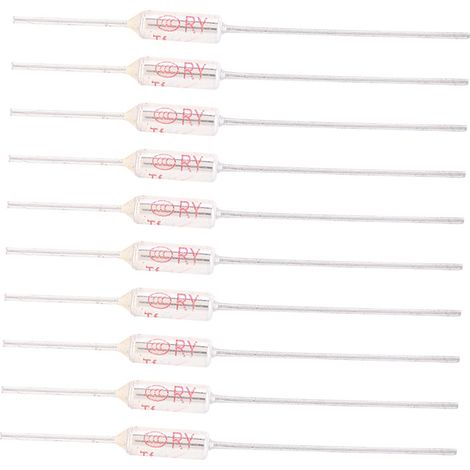 10 fusibles thermiques à boîtier métallique, coupure 250 V CA, 10 A, TF 72-250 °C 150 °C (1/5)