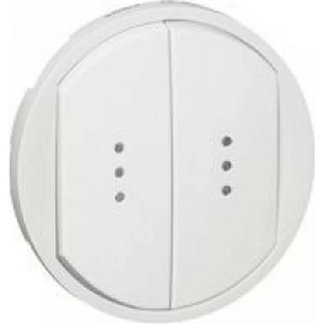 Legrand 068004 - WHITE hubcap - DOUBLE SWITCH / Pusher - LIGHT / Illuminated - C…LIANE