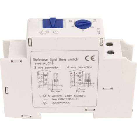 Minuterie/disjoncteur 0,5-20 min, 220-240 V CA pour appareils d'éclairage (1/5)