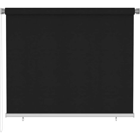 vidaXL Store roulant d'extérieur 185 (l) x 140 (H) cm noir