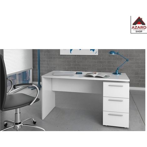 Scrivania con 3 cassetti STYLUS - 138x60xh74 cm - bianco (1/3)