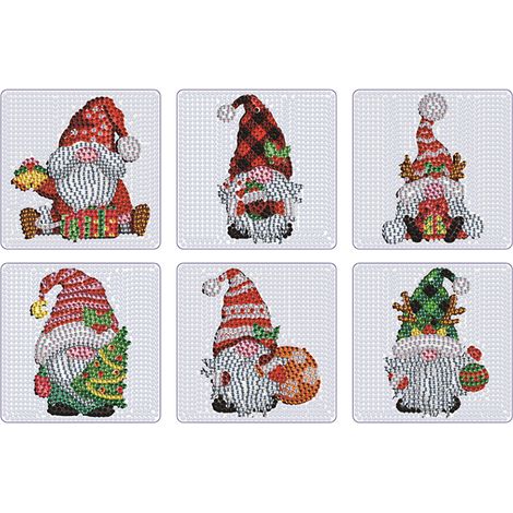 6er-Set festliche Acryl-Untersetzer für Weihnachten (10 x 10 cm) – DIY-Malset und Tischschutz (1/5)