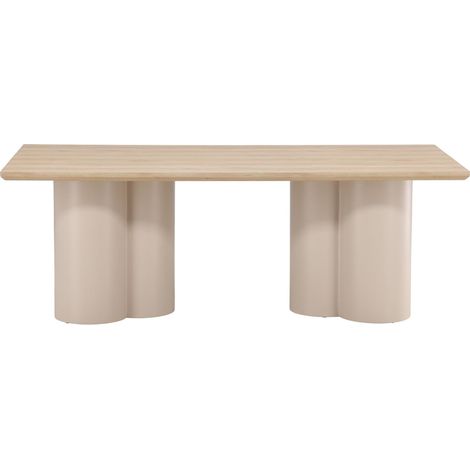 Olivia table de salle à manger 100x210 cm beige. (1/5)