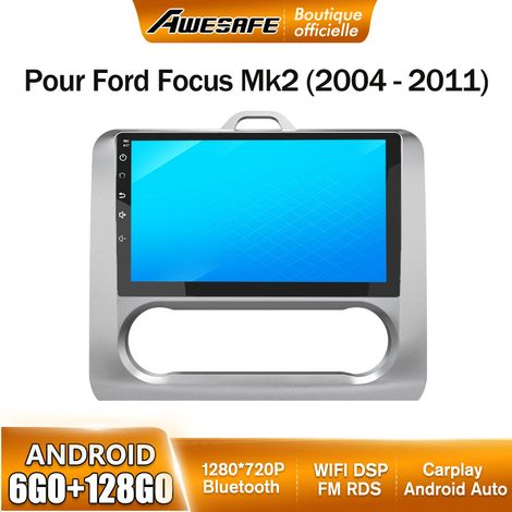 AWESAFE Autoradio Android 13 pour Ford Focus Mk2 (2004-2011) 6Go+128Go avec 9'' écran Tactile Carplay Android Auto GPS Bluetooth (1/5)