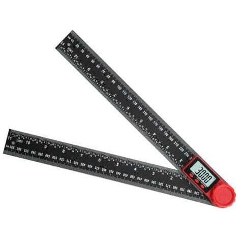 2-in-1 Digitaler Winkelmesser, LCD-Digitalwinkelmesser mit 300 mm (11,8 Zoll) Bildschirmdiagonale, Nullstellung, Gradumschaltung und 0-360°-Sperrfunktion für Handwerker