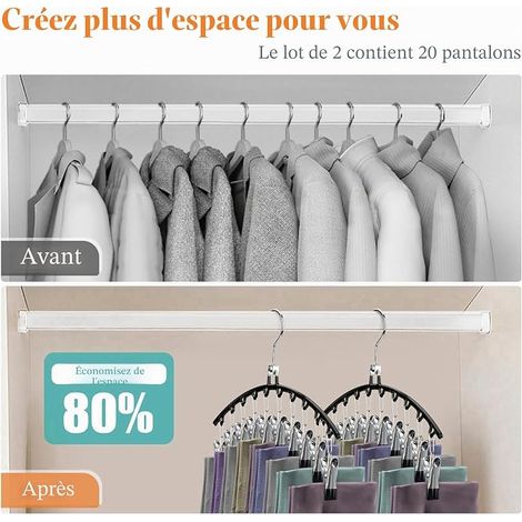 Cintre Pince Cintre Pantalon pour Dressing (1/4)