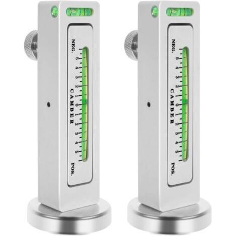 Jauge Magnetique Reglable - Plage -5 a +5 Grados - Para Alineacion de Ruedas en Camiones Caravanas y Vehiculos de Ocio - Pack de 2 (1/4)
