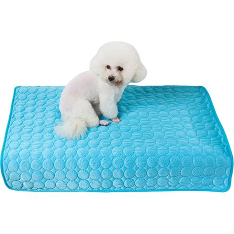 Kühlmatte für Haustiere, selbstkühlende Unterlage für Hunde und Katzen zum Schlafen, waschbar, atmungsaktiv, bissfest, geeignet für Welpen und große Hunde, für drinnen und draußen (1/5)