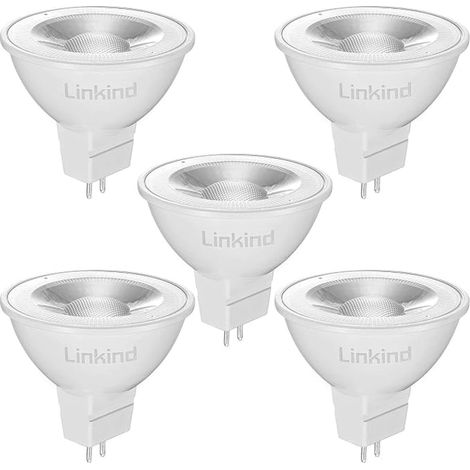 GU5.3 MR16 LED Bulbs 12V, 5W Equivalent to 50W Lamp, Warm White 2700K, 520LM, 36° Angle, LED Spot Light Bulbs 12V, Non-Dimmable (1/5)