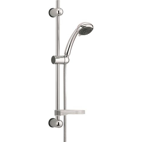 Ensemble de Douche Morgane 3 Jets - Barre 600 mm - Flexible 1,75 m - Chromé (1/3)