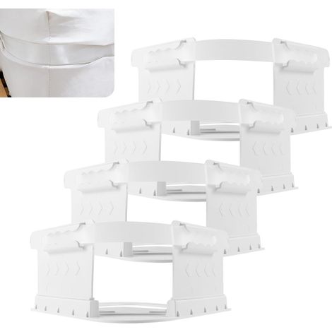Lot de 4 Support Drap Housse, Maintien Fermé et Serré, Sangles Ajustables pour Toutes Tailles de Matelas, avec Bandes de Verrouillage, Résistantes Antidérapantes pour Draps Housses (1/5)