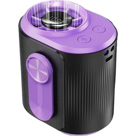 Ventilateur de taille portable avec lumière. 100 vitesses de ventilation. affichage numérique. prévention des coups de chaleur (vert)