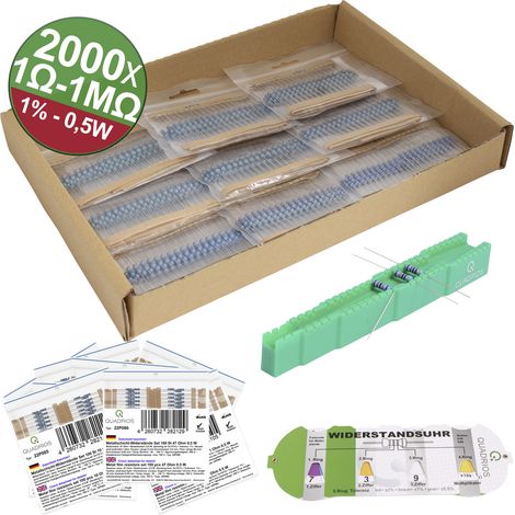 Quadrios 23P130 23P130 Metallschicht-Widerstand  axial bedrahtet 0411 0.5 W 1 % 2000 St.