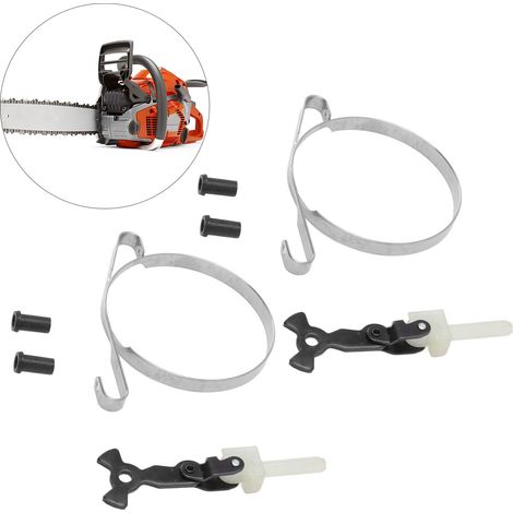 2 Sets/zu verkaufen für Husqvarna 445e II 450e II 455 460 Kettensägen, Bremsenreparaturset mit Hebel. (1/5)