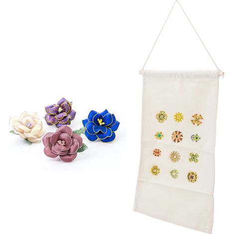 Décorations suspendues pour la maison : médailles, badges, broches, présentoirs de rangement, drapeaux suspendus en toile, couleur originale M (1/5)