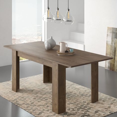 Ausziehbarer Tisch Marene, ausziehbar, Erweiterungsmechanismus zentral, max. Länge 200 cm, 200x90x75h cm, braun Nussbaum (1/3)