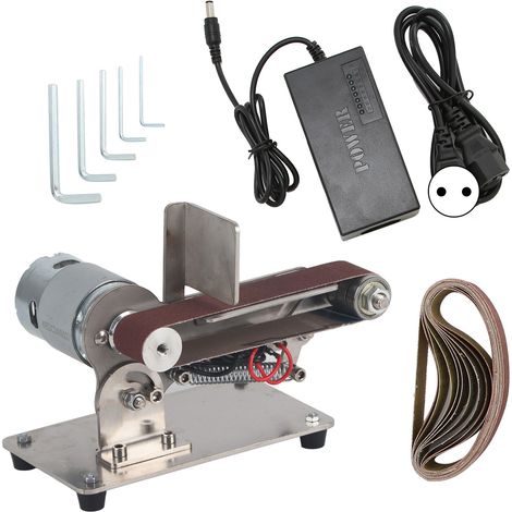 Ponceuse à bande Mini machine de polissage de meulage électrique réglable AC 110-240 V pour prise DIYEU 895 (200 W)