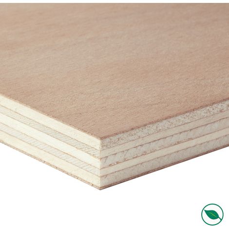 Forestea – Panneau contreplaqué okoumé twin CTB 2500 x 1220 x 30 mm – Label PEFC 100% – Pour chantiers humides et bois dur