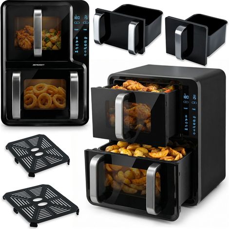 Freidora de aire de doble cámara, vertical, 12 l, Berdsen 2800W BD-664 (1/5)