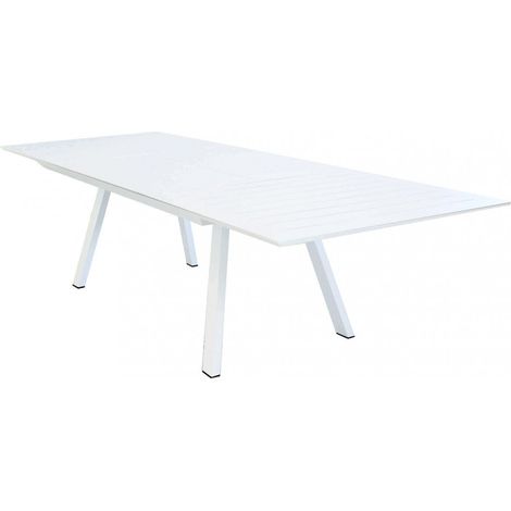 Tavolo Zante Allungabile 200/300x110x75 h cm in Alluminio Bianco (1/5)