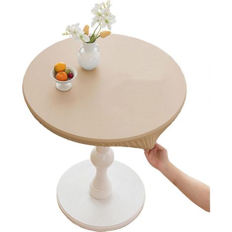 Nappe ronde Kaki 90cm - Imperméable & Anti-taches en Polyester