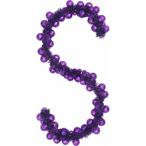 Guirlande de Boules de Noël Lilas 186 cm Polystyrène