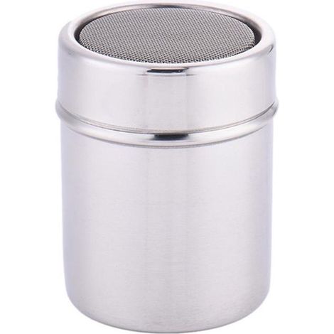 Saupoudreur en acier inoxydable avec couvercle, saupoudreur de cacao en poudre, flacon à épices, saupoudreur de poudre, pot à épices cumin et poivre, outil de barbecue (1/4)