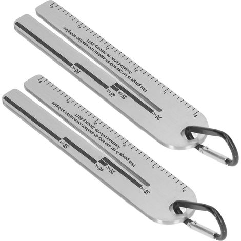 Set aus 2 5-Zoll-Schindellehren, korrosionsbeständig, Glasfaser-Dickenmessgerät für Ziegeldächer (1/5)