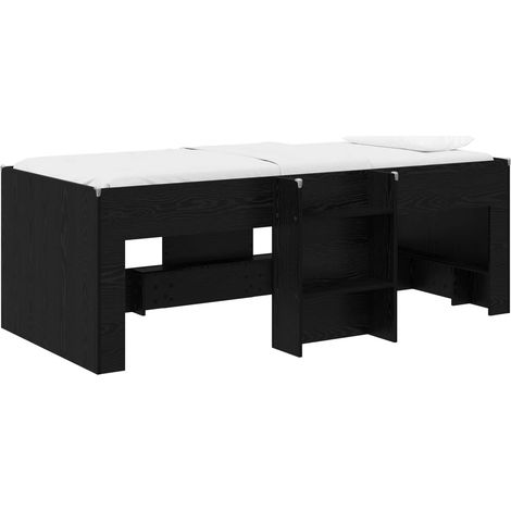 Maison Exclusive - Cadre de Lit Élevé pour Enfants 2 pcs Chêne noir 90 x 200 cm