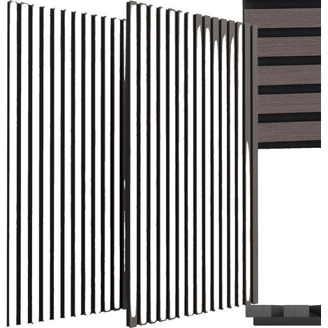 Panneaux Acoustiques, Design en Bois Absorbant le Son, Installation Facile, Chêne Noir 2Pcs, 120 x 60 x 2.1cm-e (1/2)