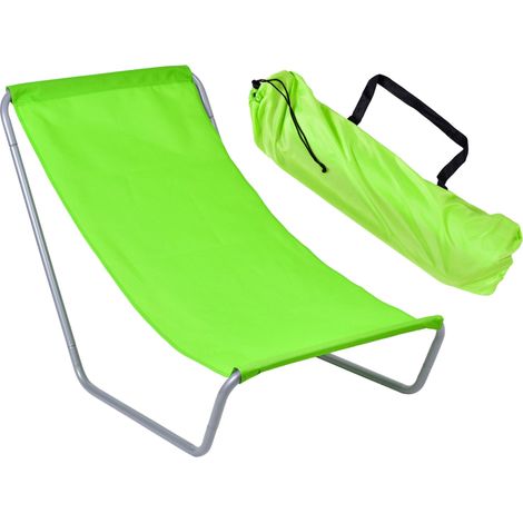 Lettino da spiaggia pieghevole OLEK - lime