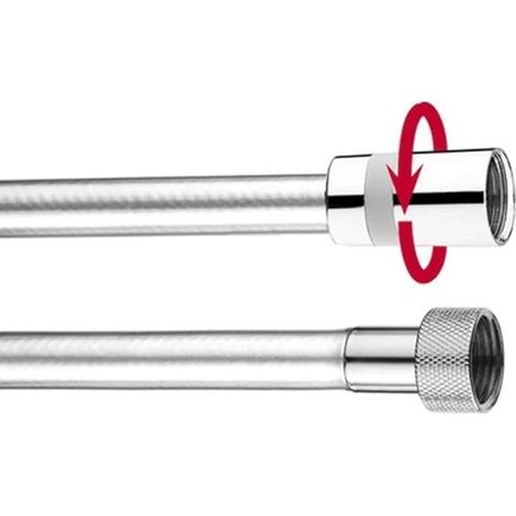 FLESSIBILE ANTITORSIONE CROMO LUX BOSSINI 1/2&ampquot x 1/2&ampquot FF 200 cm (2 mt) Cromato