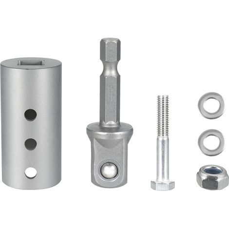 Kit d'adaptateur de perceuse pour cric de remorque en acier inoxydable, avec embout à douille de 1/2 pouces, Compatible avec un arbre d'entraînement de 1 pouce (1/5)