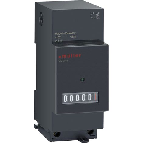 Müller BG 70.29 12-48V DC Betriebsstundenzähler Rollenzählwerk