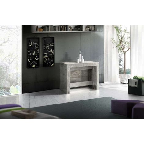 Set di 2 Panche Allungabili per consolle e Tavolo da pranzo 290/66X25X45cm - ORION - Colore: Cemento (1/5)