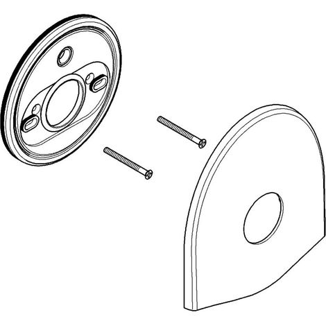 Grohe Rosette für Chiara EH-Brausebatterie, Velourchrom, 46549RR0
