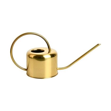 1 arrosoir d'intérieur, design épuré en zinc doré, capacité 0,9 L, pour plantes d'appartement et décoration moderne