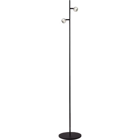 Lampe sur pied à deux lumières Talana noir avec du nickel - 1410-05-37-2 (1/3)