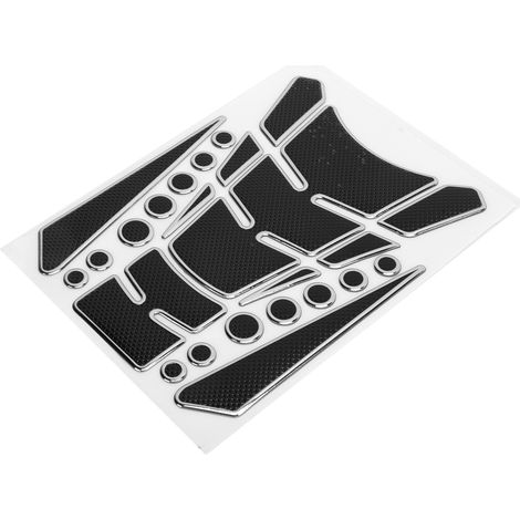 Lot antidérapant réservoir moto, adhésif éponge rond universel, protection personnalisée noir argenté (1/5)