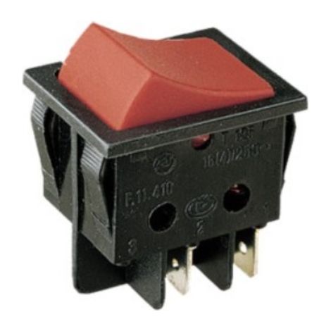 Pulsador bipolar rojo 30x22 4 terminales