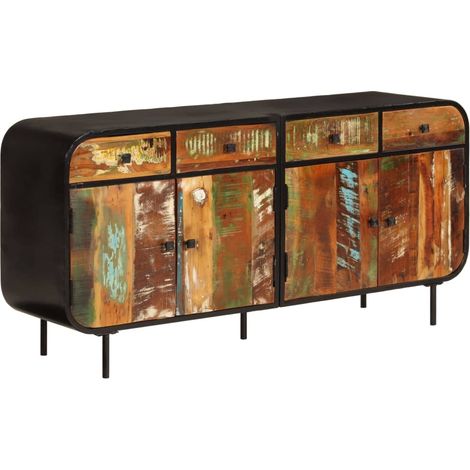 Aparador de madera maciza reciclada y metal 140x35x70 cm vidaXL (1/5)