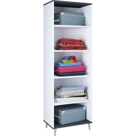 Holz Kleiderschrank Schuhregal Landos
