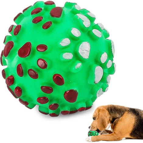 Objet chien couineur balle de dentition caoutchouc couleurs