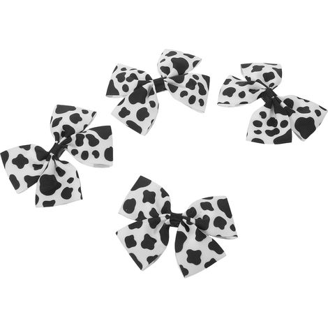 piezas de lazos y pinzas para el cabello con estampado de vaca (1/5)