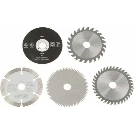 5pcs 85mm Diamètre Intérieur 15mm Mini-carbure Circulaire lame de Scie pour l'outil de Coupe 24 dents TCT /Plastique 36 dents /80 Dents HSS /Diamant /Résine Lame de Scie, Durable