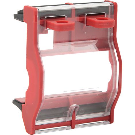 Couvercle de protection transparent pour disjoncteur triphasé, fixation stable, isolation et protection. (1/5)